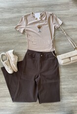 Monroe Wide Leg Pants Brown