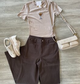 Monroe Wide Leg Pants Brown