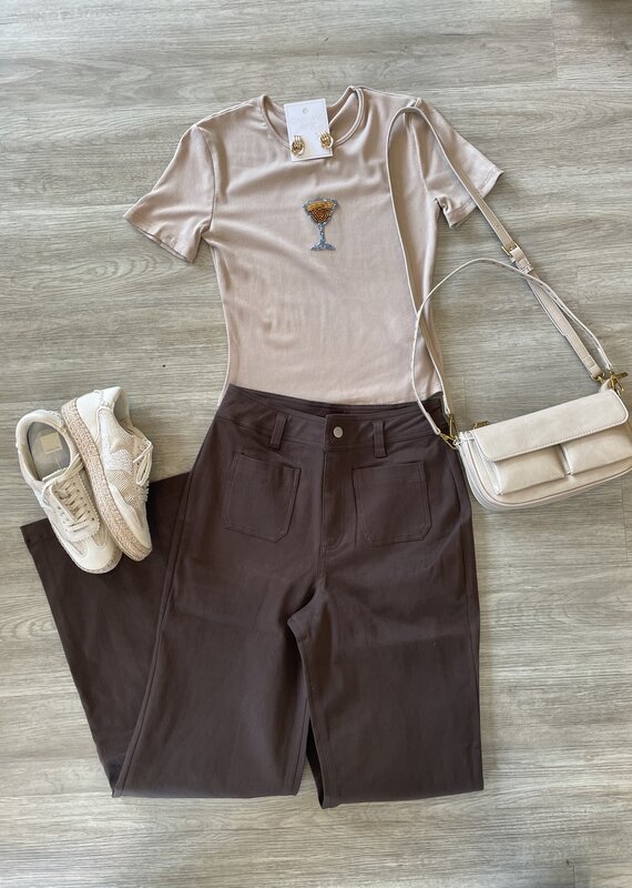 Monroe Wide Leg Pants Brown