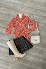 Keigan Thankful Plaid Mesh Top
