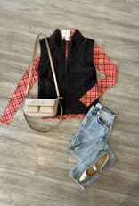 Keigan Thankful Plaid Mesh Top