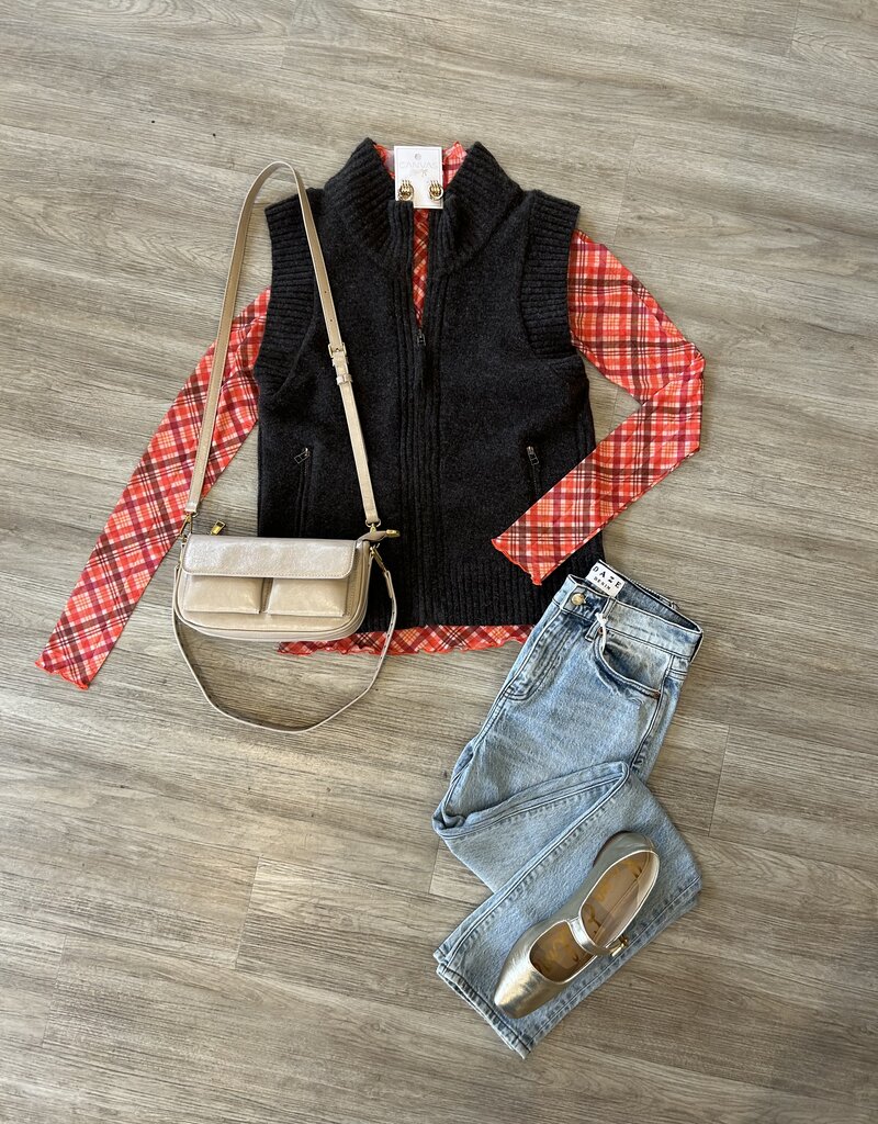 Keigan Thankful Plaid Mesh Top