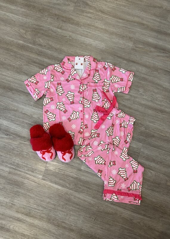 Bow Christmas Tree Pajama Set Small