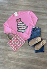 Foil Bow Christmas Tree Pullover