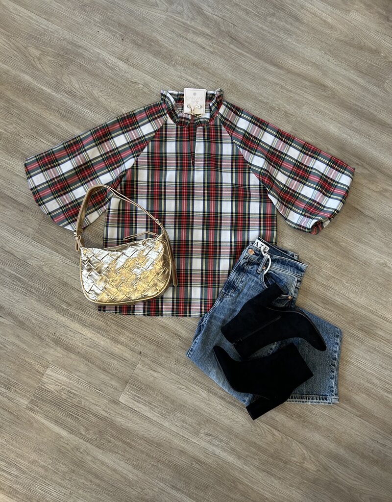 Donna Plaid Top