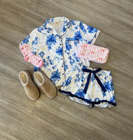 Blue Blossom Pajama Set