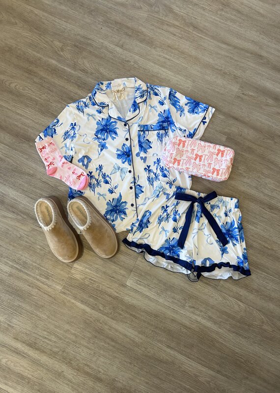 Blue Blossom Pajama Set
