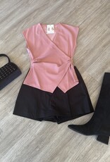 Blush Wrap-Front Sleeveless Top