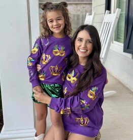 Seaux Smocked Royal Krewe Kids Sweater