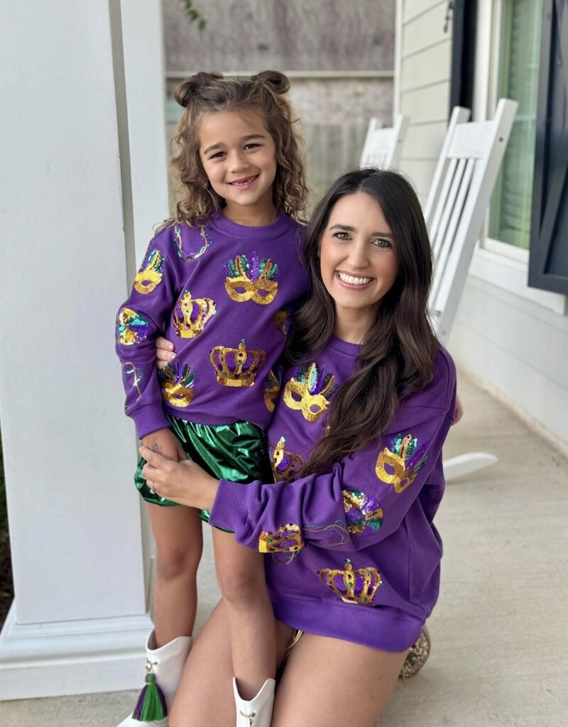 Seaux Smocked Royal Krewe Kids Sweater