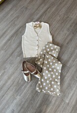 Cream Button-Front Sweater Vest Top