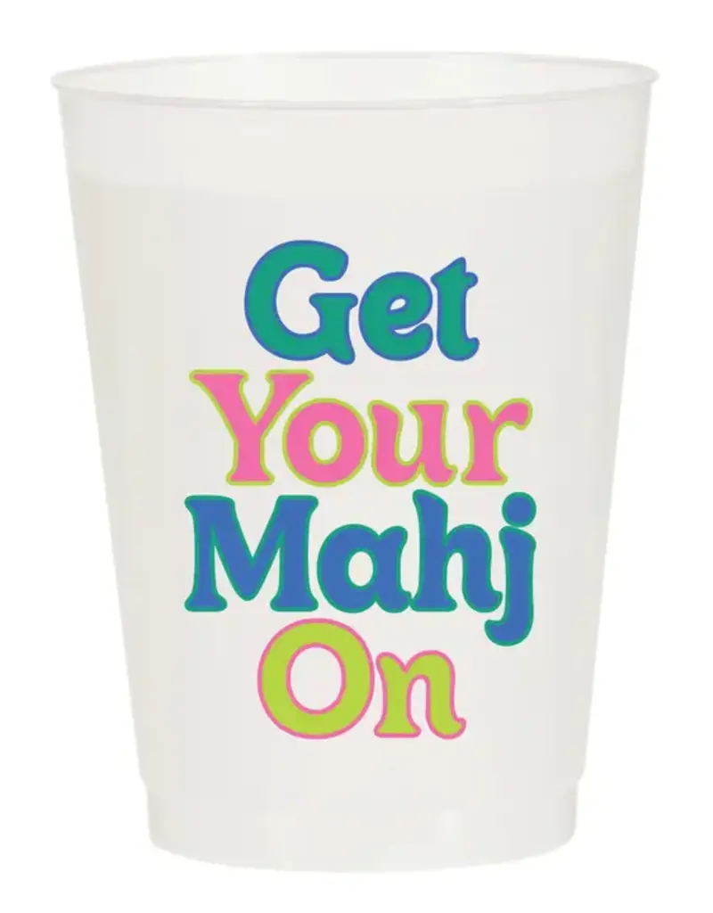 Get Your Mahj On Frosted Cups