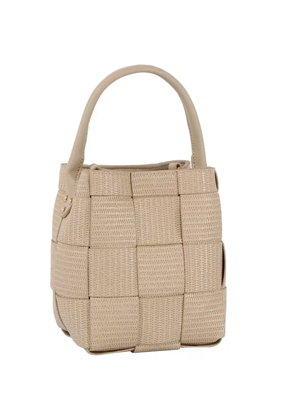 The Leslie Woven Bucket Bag