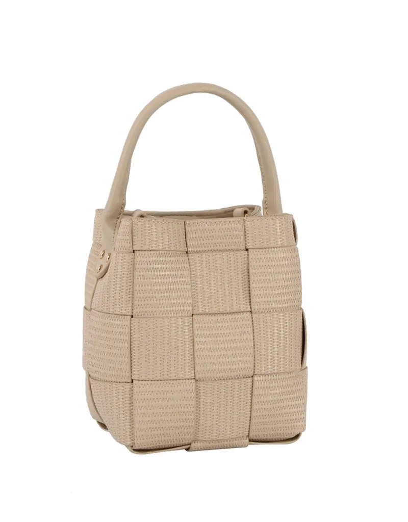 The Leslie Woven Bucket Bag