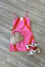 Skylar Lace Trim Linen Dress