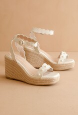 Catalina Scalloped Pearl Espadrille Wedge