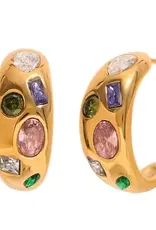 Britton Embellished Hoop Earrings