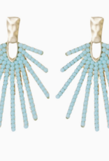 St. Armands Light Turquoise Sunburst Drop Earrings