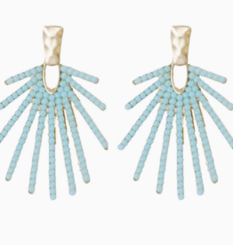St. Armands Light Turquoise Sunburst Drop Earrings