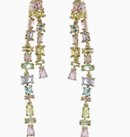 St. Armands Pastel Toned Crystal Duster Earrings