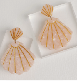 St. Armands Pink Tortoise Statement Shell Earrings