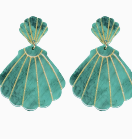 St. Armands Turquoise Shell Earrings