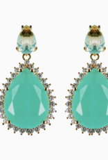 St. Armands Aquamarine Diamond Drop Earrings