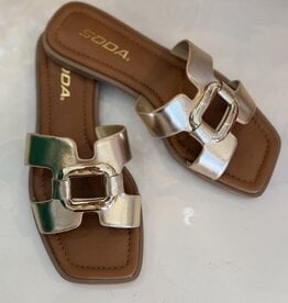 Feng Gold Square Hardware Sandal