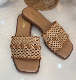 Rawnie Woven Stud Slide Sandal