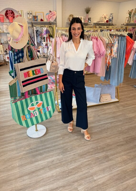 Reasons To Stay V-Neck Top