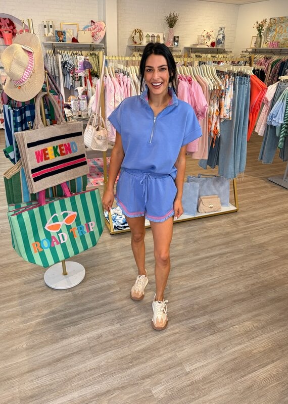 Oh So Sporty Periwinkle Lounge Shorts