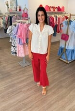 Strangers Button Up Top White