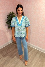 Botanical Puff Sleeve Top