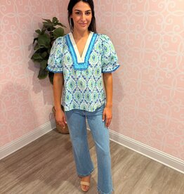 Botanical Puff Sleeve Top