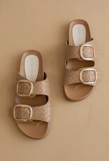 The Desiree Almond Woven Slide