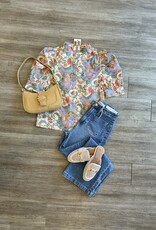 Sugar Lips Zamara Floral Drape Sleeve Top