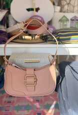 Madelyn Textured Buckle Shoulder Bag