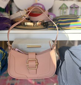 Madelyn Textured Buckle Shoulder Bag