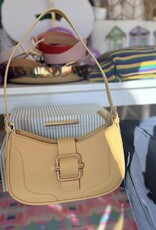 Madelyn Textured Buckle Shoulder Bag