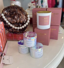 Acrylic Round Floral Pearl Crossbody Bag