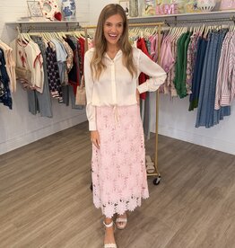 Juliette Floral Lace Midi Skirt