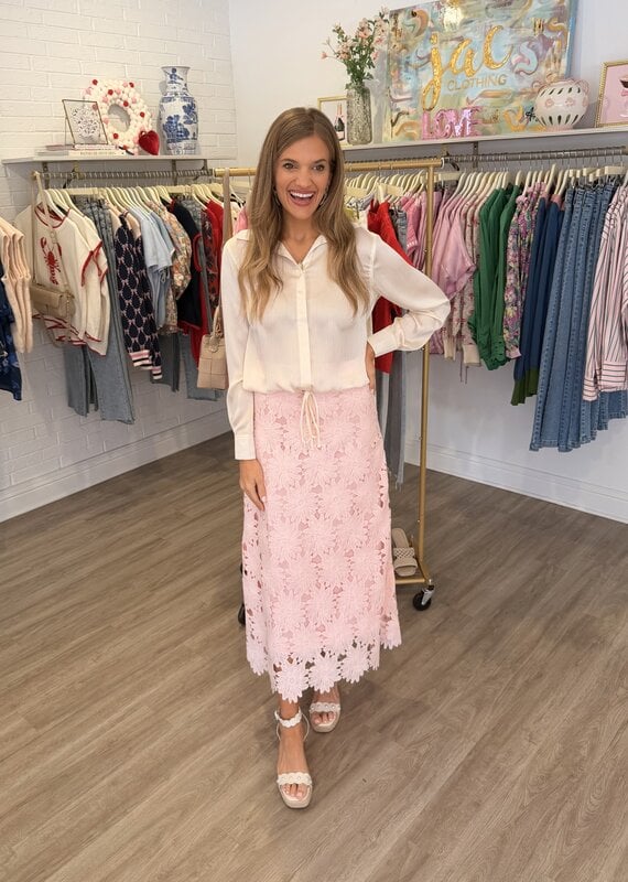 Juliette Floral Lace Midi Skirt