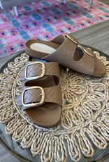 The Desiree Almond Woven Slide