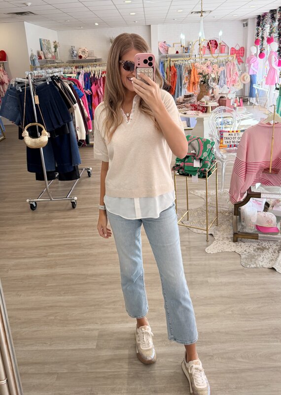 Drive Around Knit Layered Top