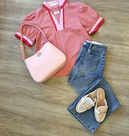 Love You Bye Check Top