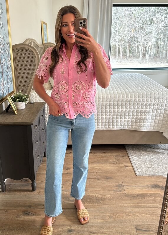 Blank Space Eyelet Top