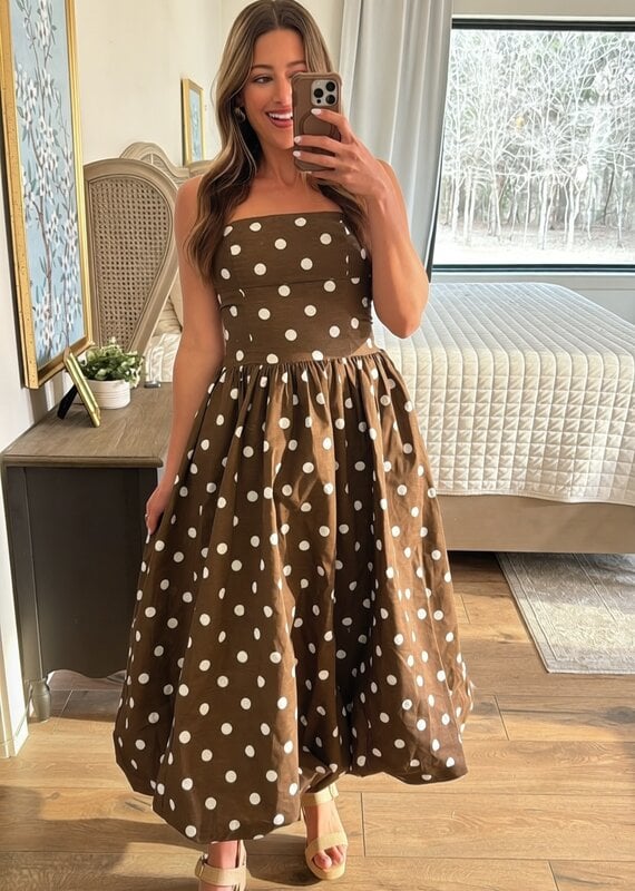 Modern Muse Polka Dot Midi Dress