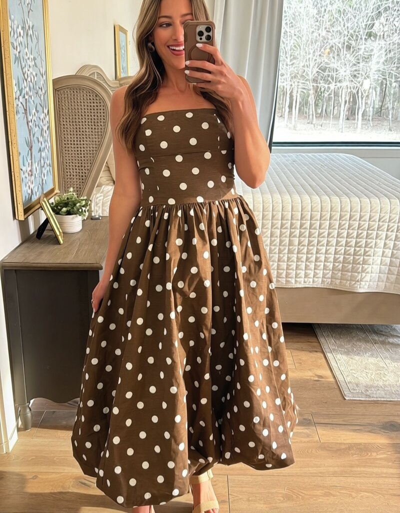 Modern Muse Polka Dot Midi Dress