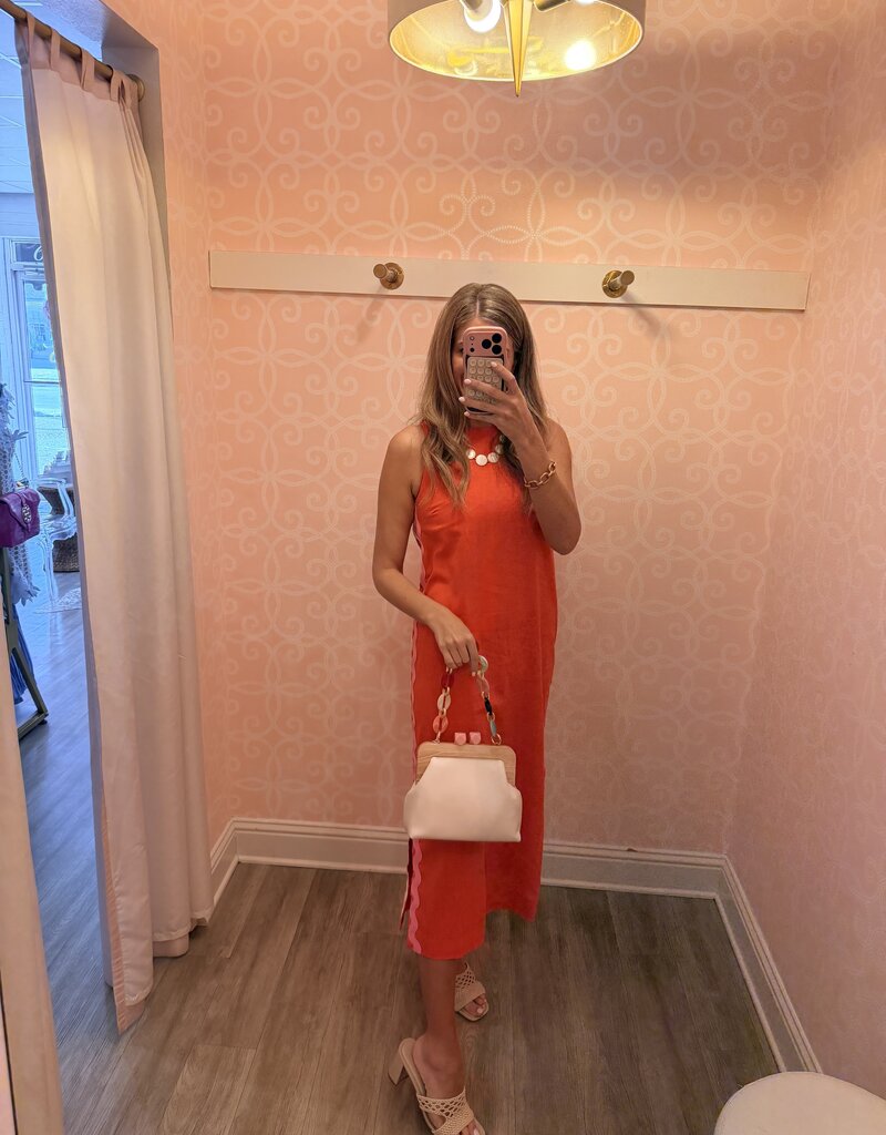 City Girl Ric Rac Midi Dress