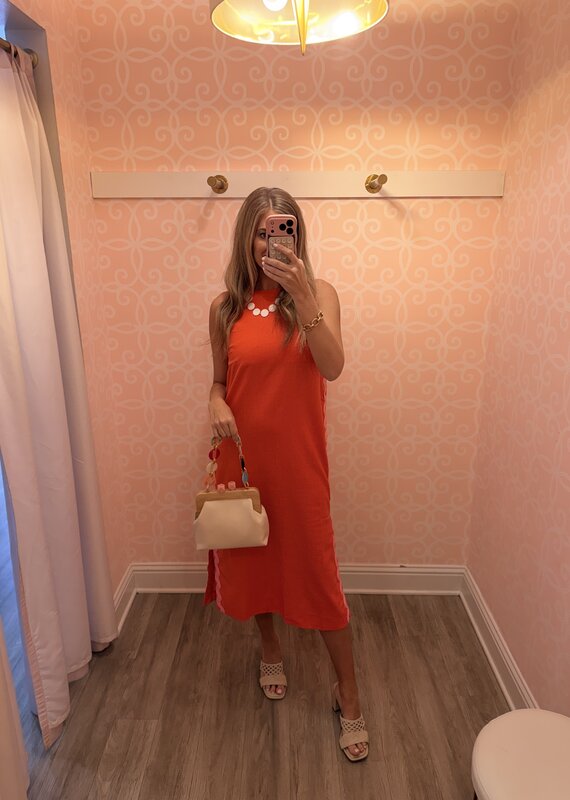 City Girl Ric Rac Midi Dress